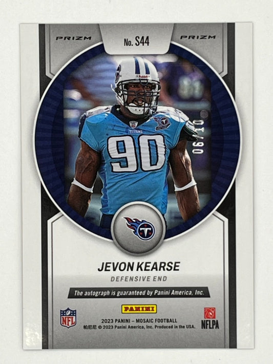 2023 Mosaic Jevon Kearse Scripts Prizm Autograph # S44 - Serialized 6/10