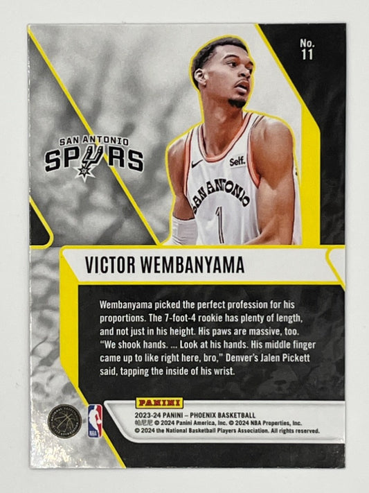 2023-24 Phoenix Victor Wembanyama Fade to Black Teal Lazer # 11