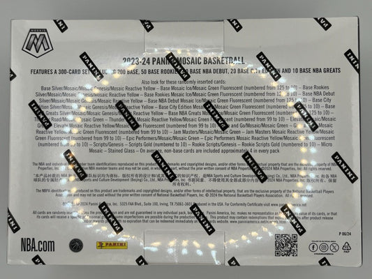 2023-24 Mosaic Basketball Mega Box - 60 Cards