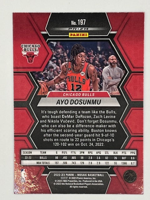 2022-23 Mosaic Ayo Dosunmu # 197, Genesis Prizm