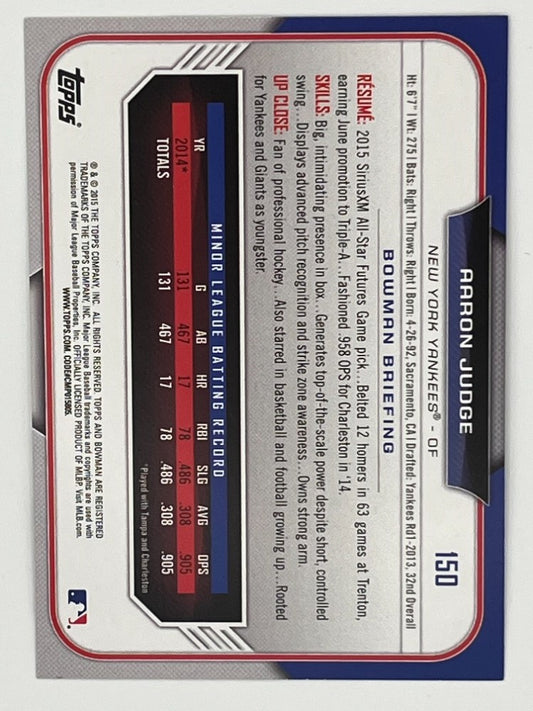 2015 Bowman Aaron Judge # 150, Prospect Card