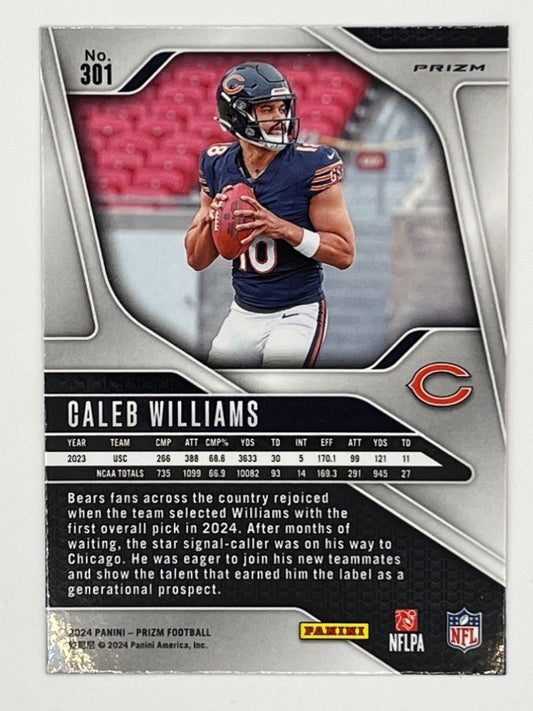 2024 Prizm Caleb Williams Orange Disco Prizm # 301 Rookie Card