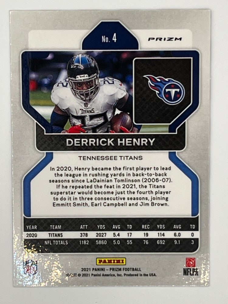 2021 Prizm Derrick Henry Black and White Checkered Prizm # 4