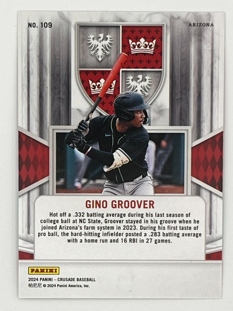 2024 Crusade Gino Groover Teal # 109, Serialized 36/49 Prospect Card