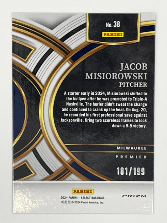 2024 Select Jacob Misiorowski # 38 Rookie Card, Serialized 181/199