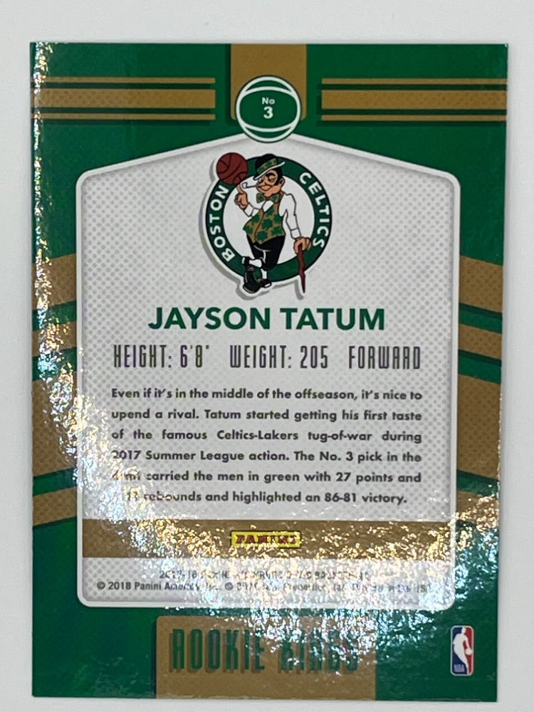 2017-18 Optic Rookie Kings Jayson Tatum # 3, Rookie Card