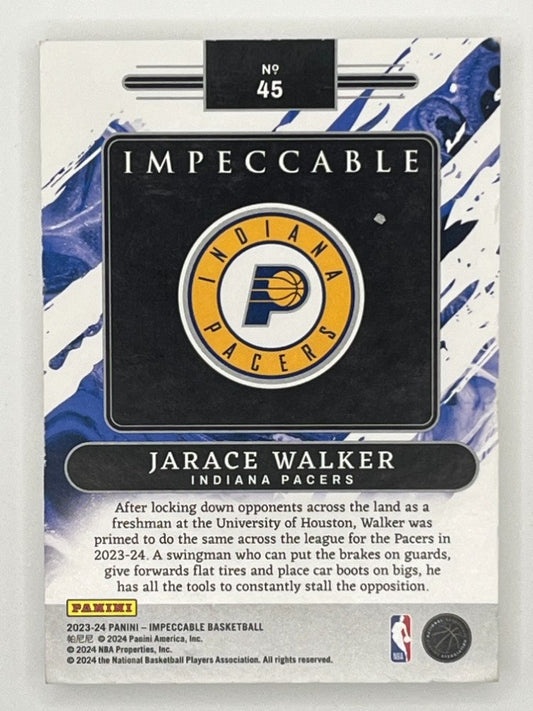 2023-24 Impeccable Jarace Walker Silver Bar # 45 - Serialized 4/6