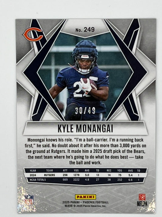 2025 Phoenix Kyle Monangai # 249, Green Rookie Card, Serialized 30/49