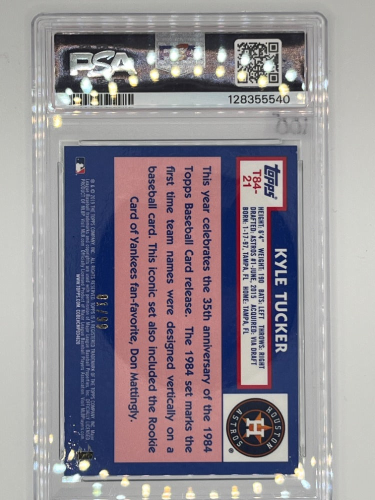 2019 Topps Silver Pack Kyle Tucker '84 Chrome Promo Green Refractor # 21 PSA 9 Rookie - Serialized 81/99