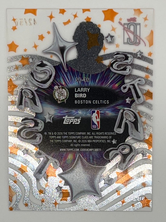 2025-26 Topps Signature Class Larry Bird Star Cast Acetate # SC-16, Serialized 42/50