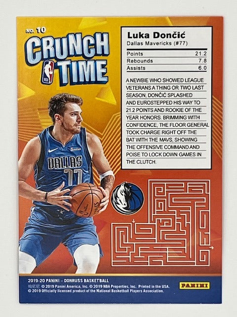 2019-20 Donruss Luka Doncic Crunch Time # 10, Subset