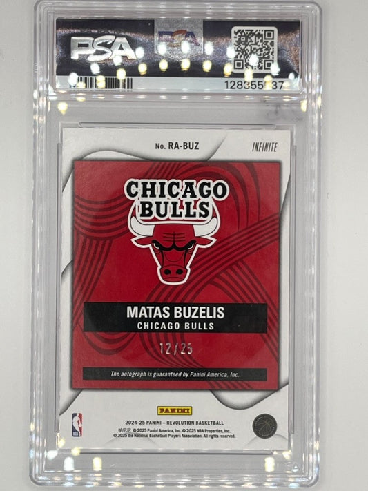 2024-25 Revolution Matas Buzelis Infinite Rookie Autograph # RA-BUZ PSA 9 - Serialized 12/25