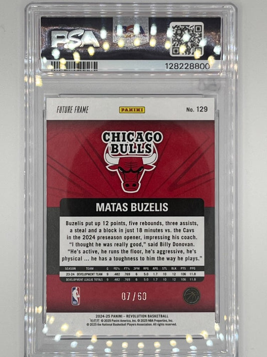 2024-25 Revolution Matas Buzelis Future Frame Rookie # 129 PSA 10 - Serialized 7/60