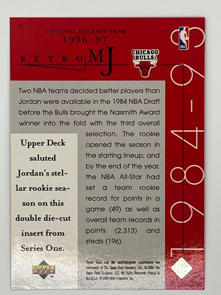 1998 Upper Deck Michael Jordan Commemorative Collection #31 Retro MJ