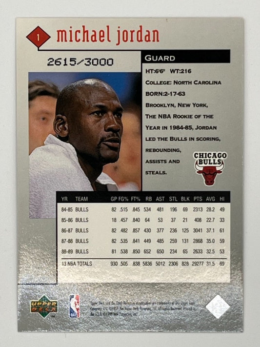 1998-99 Upper Deck Black Diamond Michael Jordan Double Diamond # 1, Serialized 2615/3000
