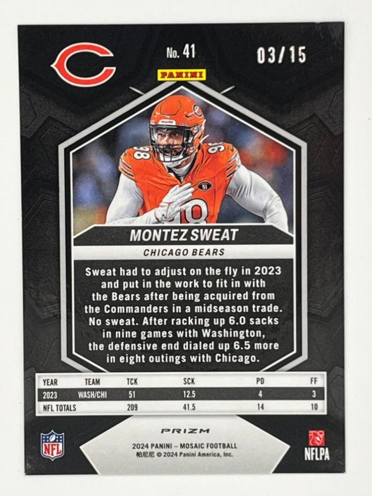 2024 Mosaic Montez Sweat Tessellation Prizm # 41 - Serialized 3/15