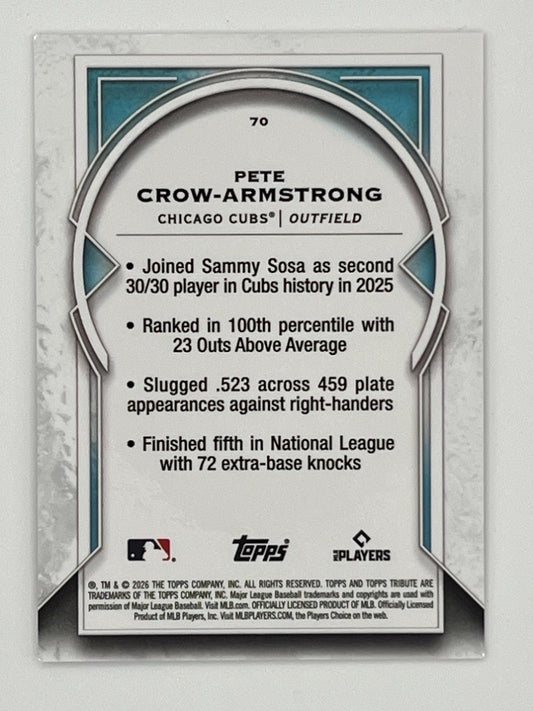 2026 Topps Tribute Pete Crow-Armstrong Green # 70 - Serialized 25/99