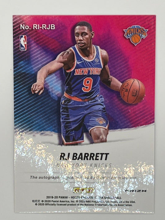 2019-20 NBA Hoops Premium Stock R.J. Barrett Rookie Ink Autographed # RI-RJB