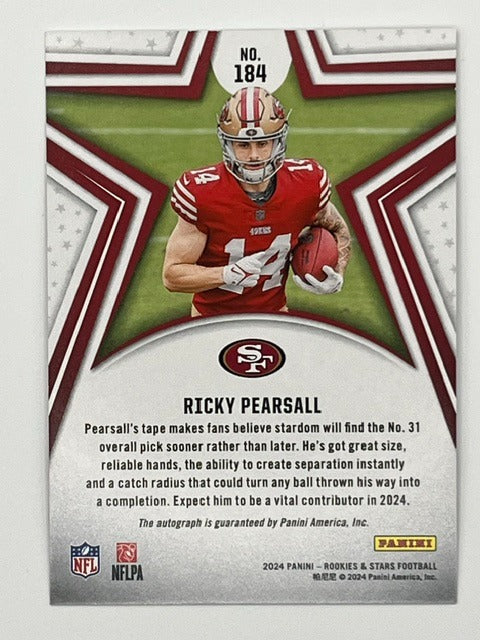 2024 Rookies and Stars Ricky Pearsall # 184 Auto