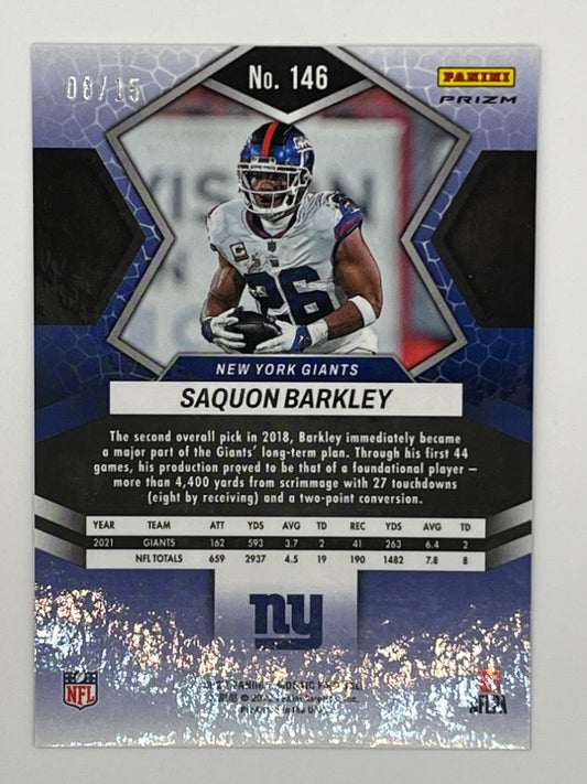 2022 Mosaic Saquon Barkley Tessellation Prizm # 146 - Serialized 8/15