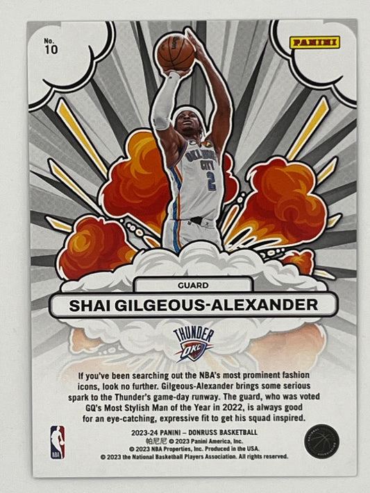 2023-24 Donruss Shai Gilgeous-Alexander Bomb Squad # 10, Serialized 34/35
