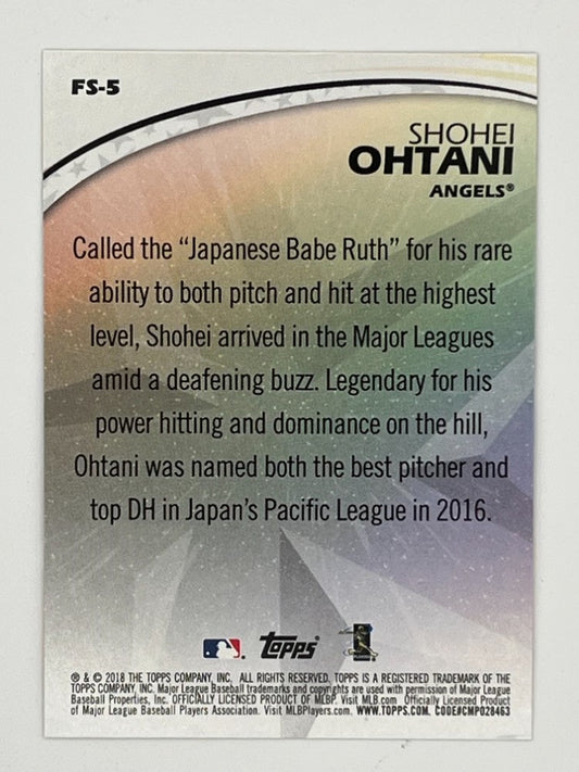 2018 Topps Shohei Ohtani Future Stars Rookie # FS-5