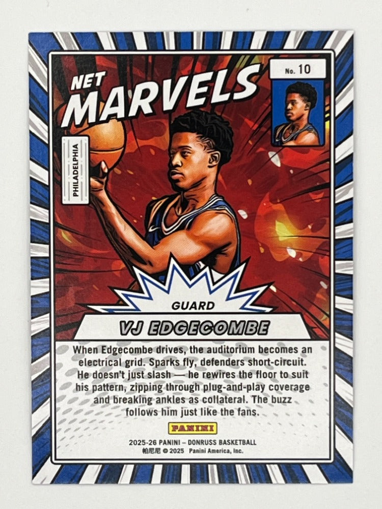 2025-26 Donruss VJ Edgecombe Net Marvels # 10 - Serialized 33/135