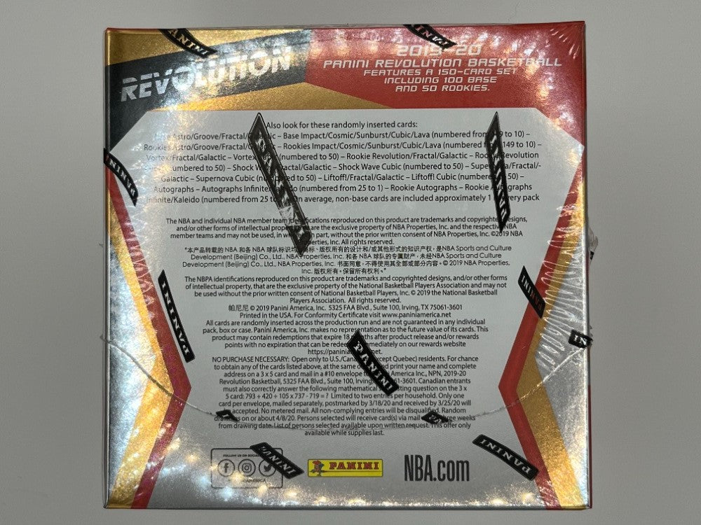 2019-20 Revolution Basketball Hobby Box - 40 Cards