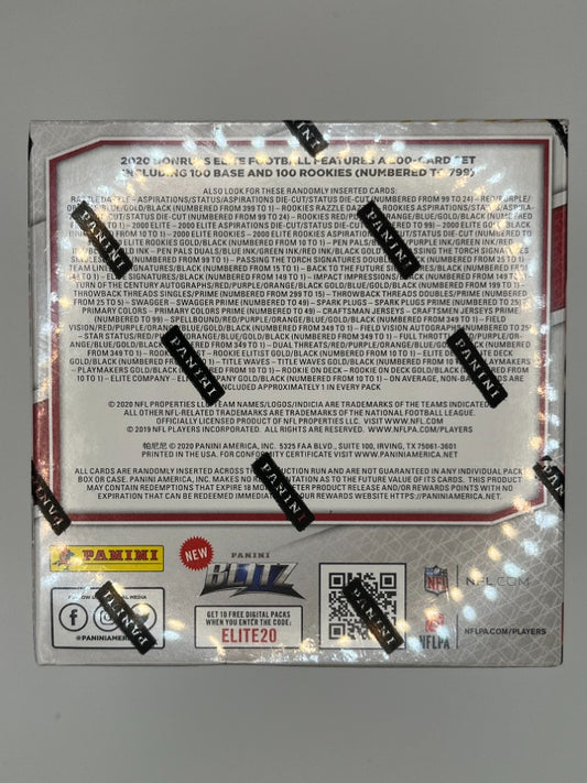 2020 Elite Football Hobby Box - 100 Cards