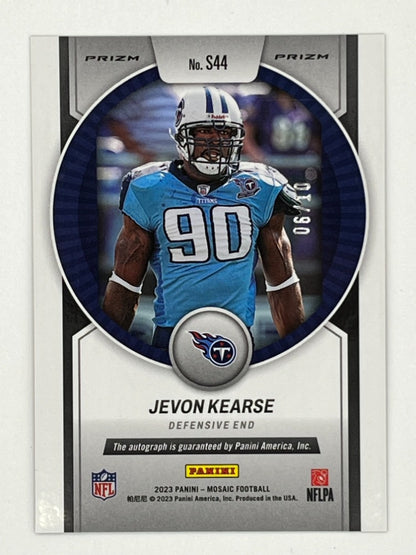 2023 Mosaic Jevon Kearse Scripts Prizm Autograph # S44 - Serialized 6/10