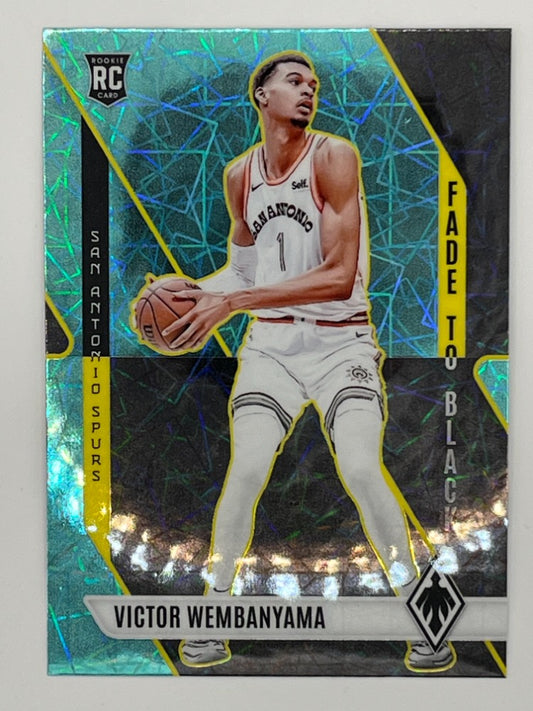 2023-24 Phoenix Victor Wembanyama Fade to Black Teal Lazer # 11