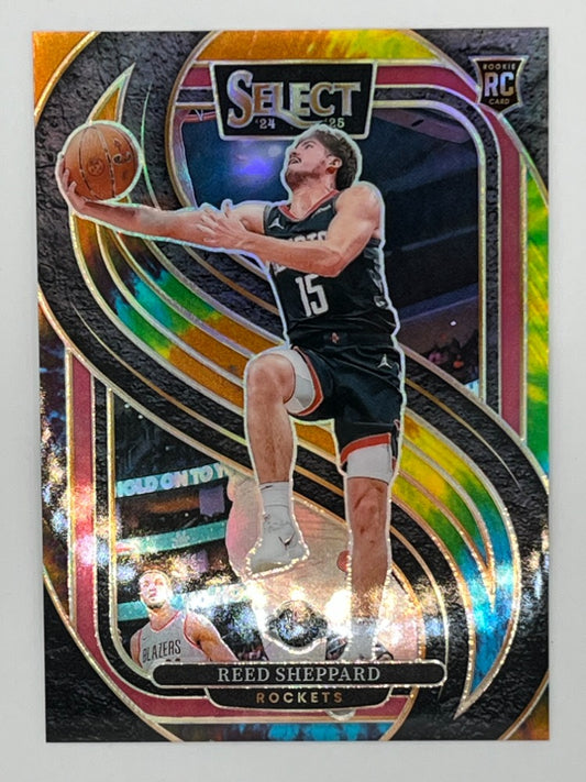 2024-25 Select Reed Sheppard Tie Dye Premium Level # 181 Rookie Card - Serialized 18/25