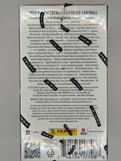 2024 Totally Certified Football Blaster Box - 24 Cards
