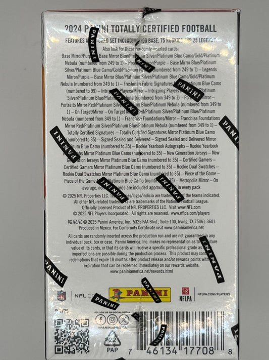 2024 Totally Certified Football Blaster Box - 24 Cards