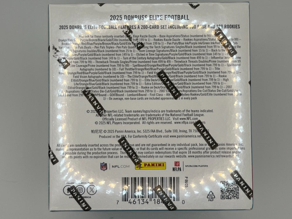2025 Elite Football Hobby Box - 100 Cards