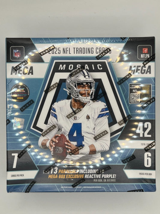 2025 Mosaic Football Blue Mega Box - 42 Cards
