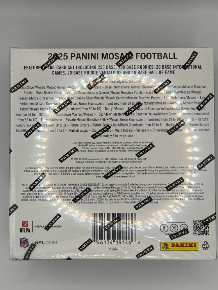 2025 Mosaic Football Blue Mega Box - 42 Cards