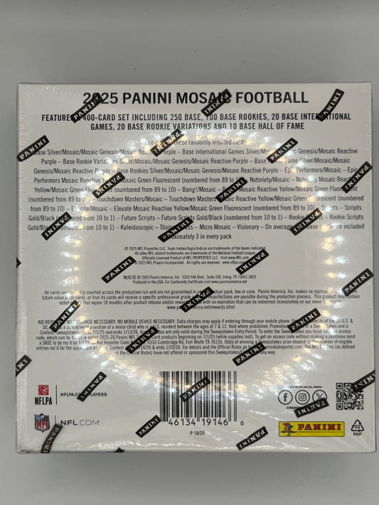 2025 Mosaic Football Blue Mega Box - 42 Cards