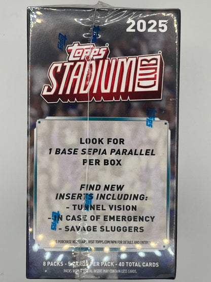 2025 Topps Stadium Club Baseball Blaster Box - 40 Cards