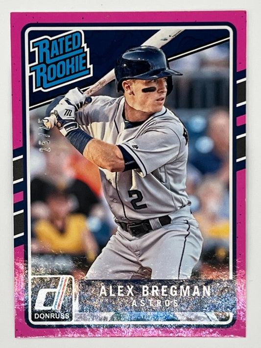 2017 Donruss Alex Bregman Pink Rated Rookie # 43, Rookie Serialized 25/25