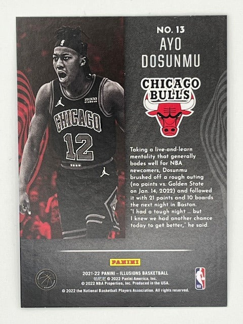 2021-22 Illusions Ayo Dosunmu Tough # 13, Subset Rookie Card