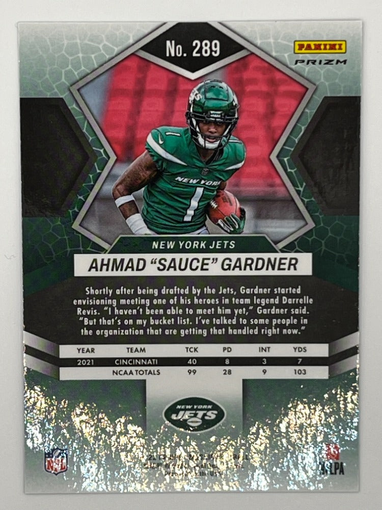 2022 Mosaic Ahmad Gardner # 289, Genesis Prizm Rookie Card