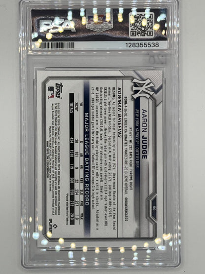 2021 Bowman The National Aaron Judge Wrapper RDM-Gold # 50 PSA 7 - Serialized 44/50