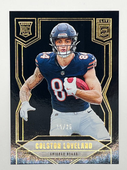 2025 Donruss Elite Colston Loveland Rookie Black # 109 - Serialized 16/25