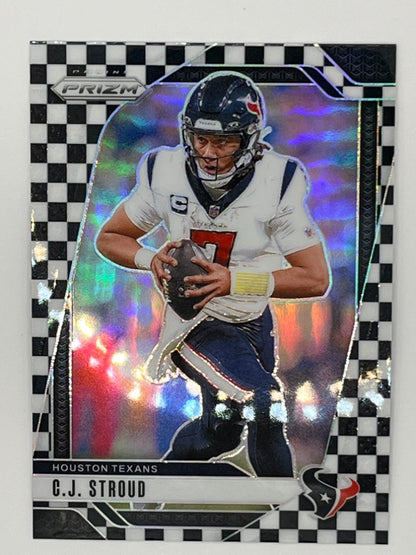 2024 Prizm C. J. Stroud # 111, Black & White Checkered Prizm
