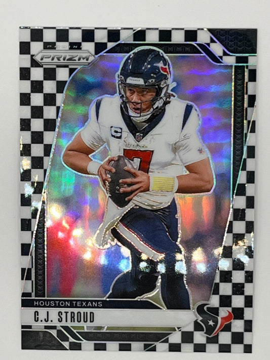 2024 Prizm C. J. Stroud # 111, Black & White Checkered Prizm