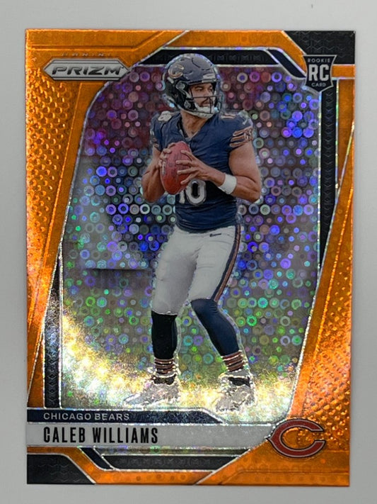2024 Prizm Caleb Williams Orange Disco Prizm # 301 Rookie Card