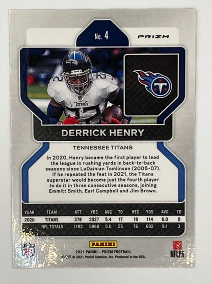 2021 Prizm Derrick Henry Black and White Checkered Prizm # 4