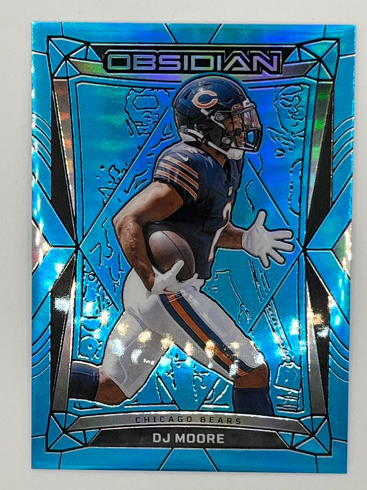 2024 Obsidian D.J. Moore # 33, Blue Etch Serialized 04/25