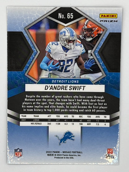 2022 Mosaic D'Andre Swift # 65, Genesis Prizm